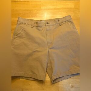 L.L. Bean Tan Flat Front Shorts Casual Style NWOT casual workwear summer